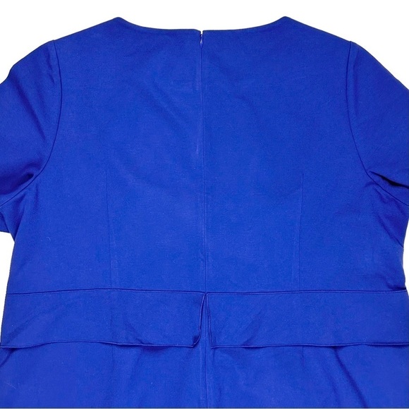Lafayette 148 New York cobalt blue dress stretch short sleeves plus 22 - Picture 9 of 16